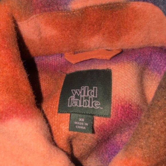 Wild Fable Oversized Colorful Tie-Dye Button Down Shacket Sz XS - Picture 7 of 8